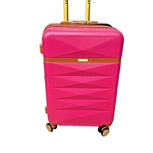 New Puiche Jewel Expandable Spinner Luggage Hard Case Suitcase Pink 28" Magenta